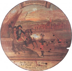 Alte Zielscheibe von 1793.